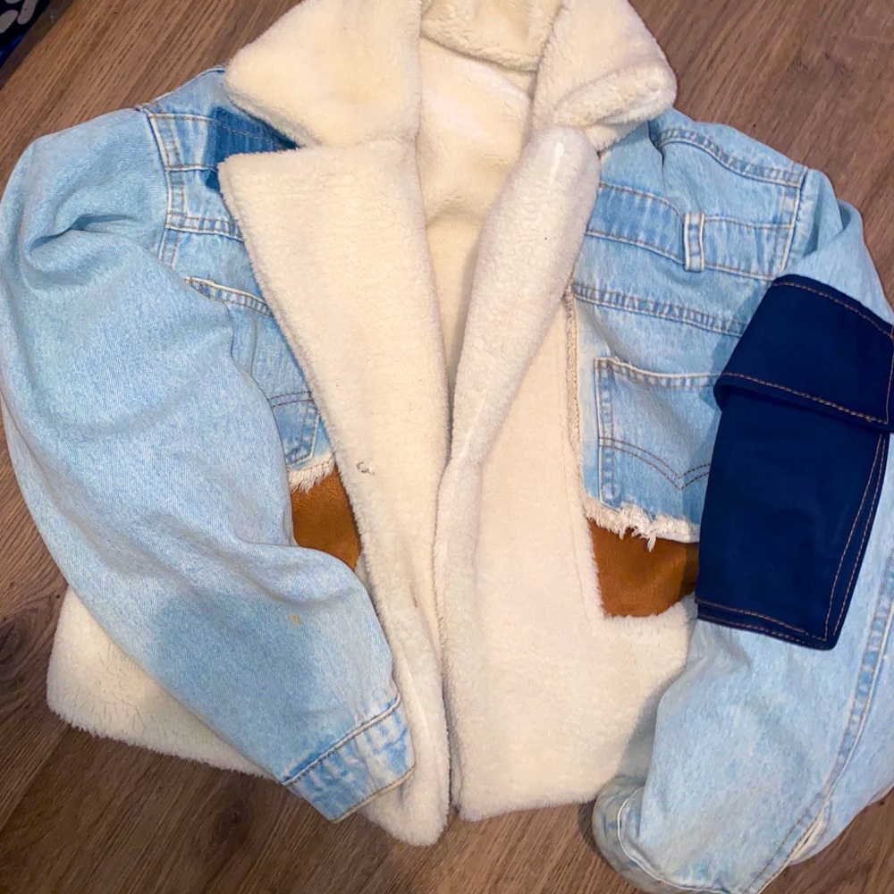 Denim Sherpa jacket